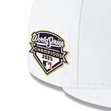 2025 ワールドシリーズチャンピオンモデル ニューエラ キャップ 59FIFTY ロサンゼルス ドジャース MLB WORLD SERIES CHAMPIONS SIDE PATCH FITTED CAP WHITE-WHITE