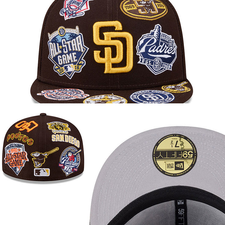 ニューエラ キャップ 59FIFTY サンディエゴ パドレス MLB ALL-OVER FITTED CAP