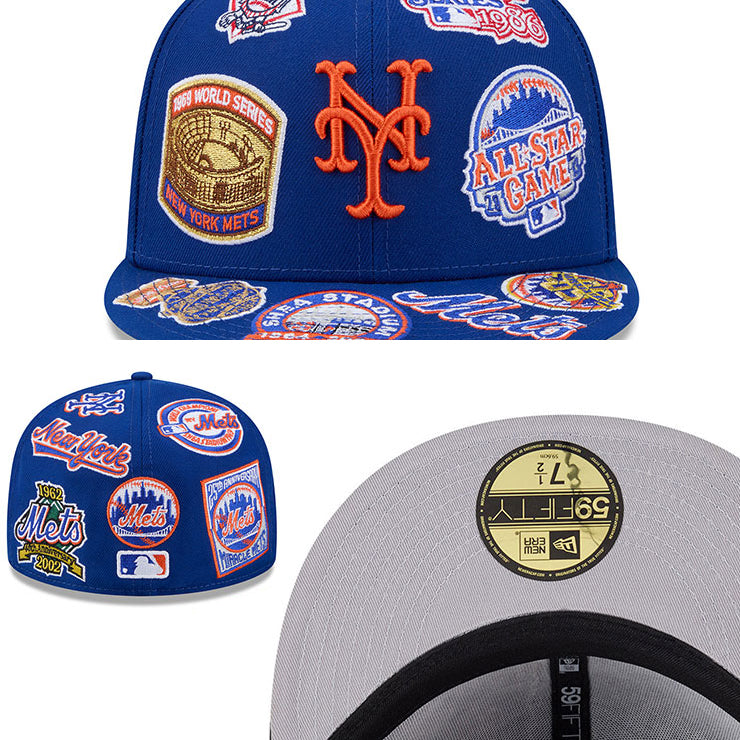 ニューエラ キャップ 59FIFTY ニューヨーク メッツ MLB ALL-OVER FITTED CAP
