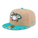 ニューエラ キャップ 59FIFTY チェサピーク ベイソックス MiLB FITTED CAP TAN TEAL