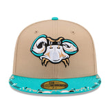 ニューエラ キャップ 59FIFTY チェサピーク ベイソックス MiLB FITTED CAP TAN TEAL