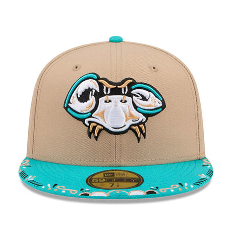ニューエラ キャップ 59FIFTY チェサピーク ベイソックス MiLB FITTED CAP TAN TEAL