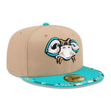 ニューエラ キャップ 59FIFTY チェサピーク ベイソックス MiLB FITTED CAP TAN TEAL