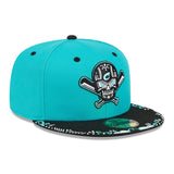 ニューエラ キャップ 59FIFTY コロンバス クリッパーズ MiLB FITTED CAP TEAL BLACK