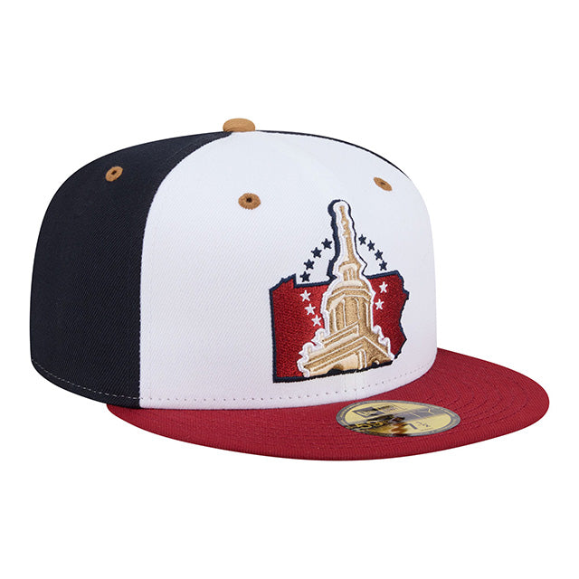 ニューエラ キャップ 59FIFTY アルトゥーナ カーブ MiLB FITTED CAP WHITE NAVY BURGUNDY