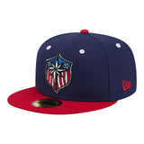 ニューエラ キャップ 59FIFTY リーハイバレー アイアンピッグス MiLB FITTED CAP NAVY RED