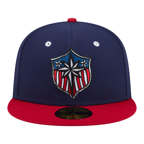 ニューエラ キャップ 59FIFTY リーハイバレー アイアンピッグス MiLB FITTED CAP NAVY RED