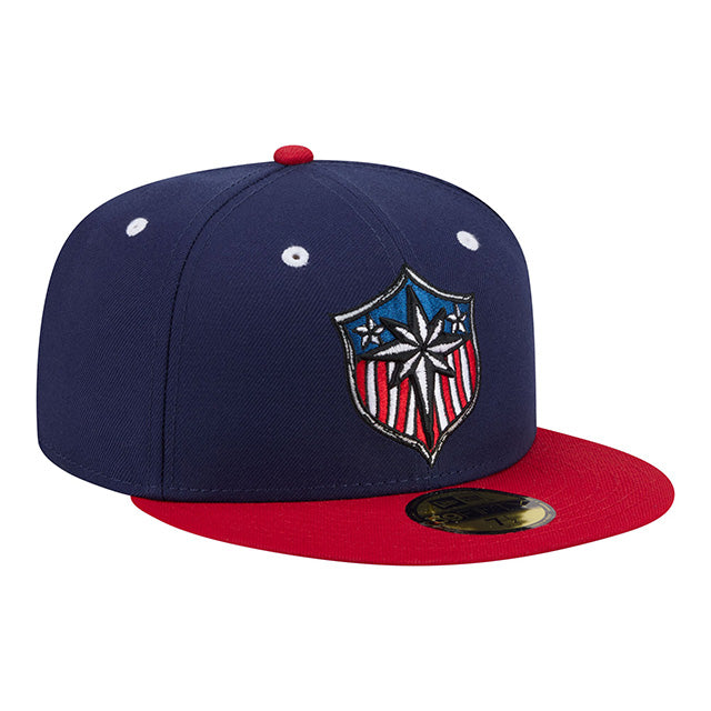 ニューエラ キャップ 59FIFTY リーハイバレー アイアンピッグス MiLB FITTED CAP NAVY RED
