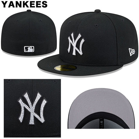 海外取寄 MLB ラインストーンロゴモデル ニューエラ キャップ 59FIFTY MLB RHINESTONE LOGO FITTED CAP