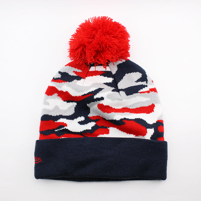 ニューエラ ニットキャップ ビーニー ニューイングランド ペイトリオッツ NFL CAMO CAPTIVATE KNIT CAP BEANIE NAVY