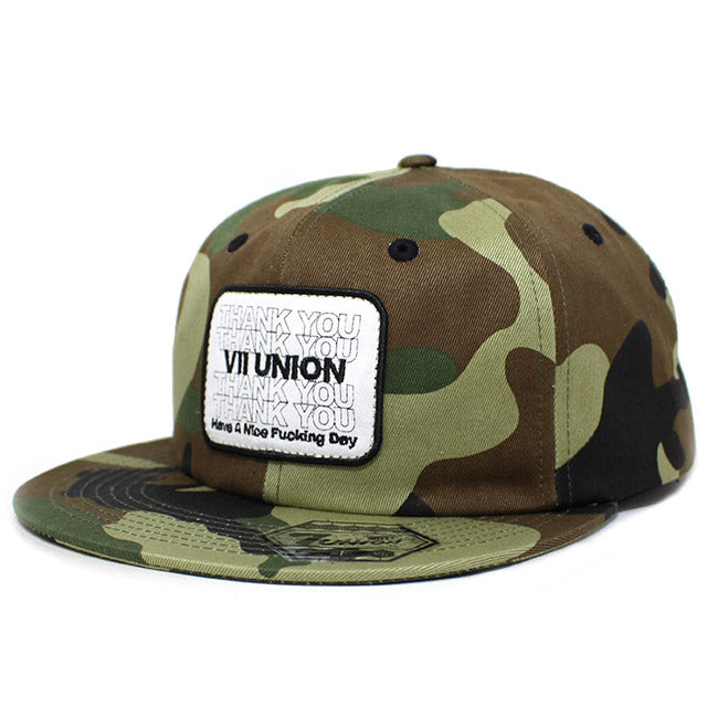 7ユニオン ストラップバック THANK YOU NEW BALL STRAPBACK CAP WOODLAND CAMO