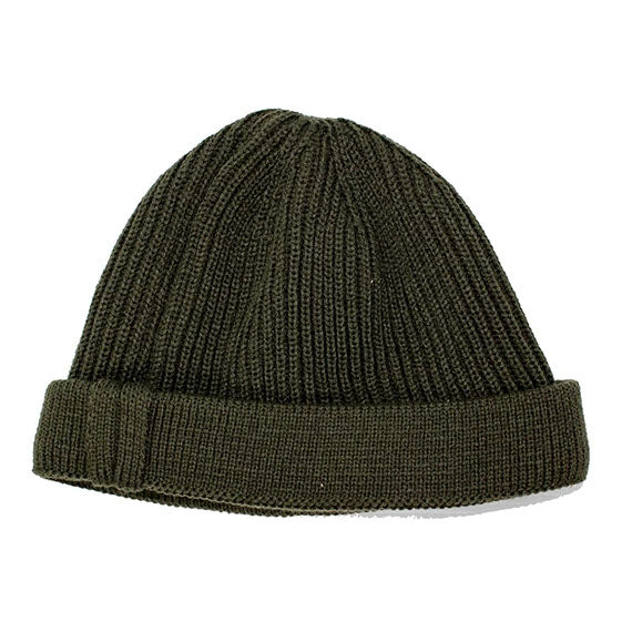 7ユニオン ニットビーニーキャップ THE LEATHER BULLET BEANIE CAP OLIVE 7UNION