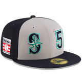 イチローモデル ニューエラ キャップ 59FIFTY シアトル マリナーズ ICHIRO HALL OF FAME FITTED CAP GREY-NAVY