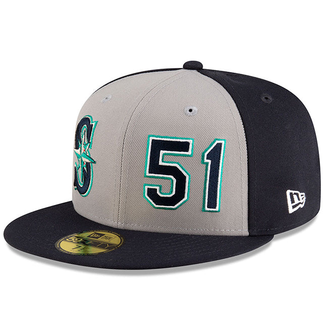 イチローモデル ニューエラ キャップ 59FIFTY シアトル マリナーズ ICHIRO HALL OF FAME FITTED CAP GREY-NAVY