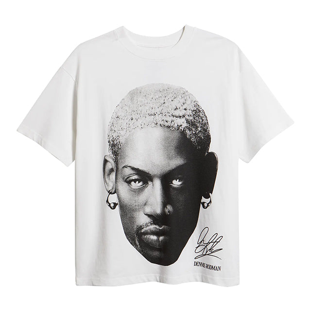 デニス ロッドマンモデル海外取寄 ID サプライ Tシャツ GRAPHIC COTTON T-SHIRT WHITE