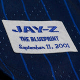 JAY-Z ザ ブループリント25周年記念 海外取寄 ミッチェル＆ネス x ニューヨーク ヤンキース Tシャツ JAY-Z30 THE BLUEPRINT MESH BASEBALL JERSEY NAVY