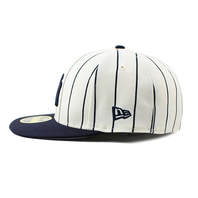 ニューエラ 59FIFTY ニューヨーク ヤンキース MLB 2T TEAM-BASIC LC LOW-CROWN FITTED CAP LP OFF WHITE STRIPE-NAVY