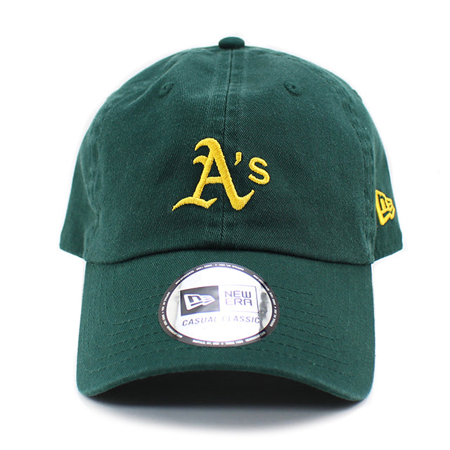 ニューエラ キャップ カジュアルクラシック オークランド アスレチックス MLB MID LOGO CASUAL CLASSIC CAP DARK GREEN