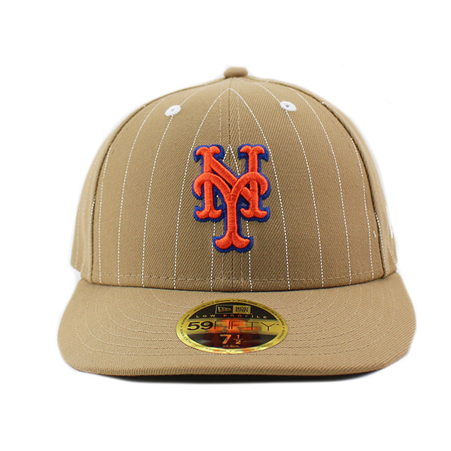 ニューエラ キャップ LP 59FIFTY ニューヨーク メッツ MLB PINSTRIPE FITTED CAP KHAKI