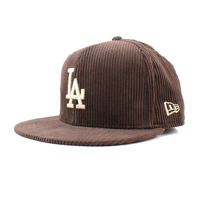 ニューエラ キャップ 59FIFTY ロサンゼルス ドジャース MLB CORDUROY FITTED CAP DARK BROWN