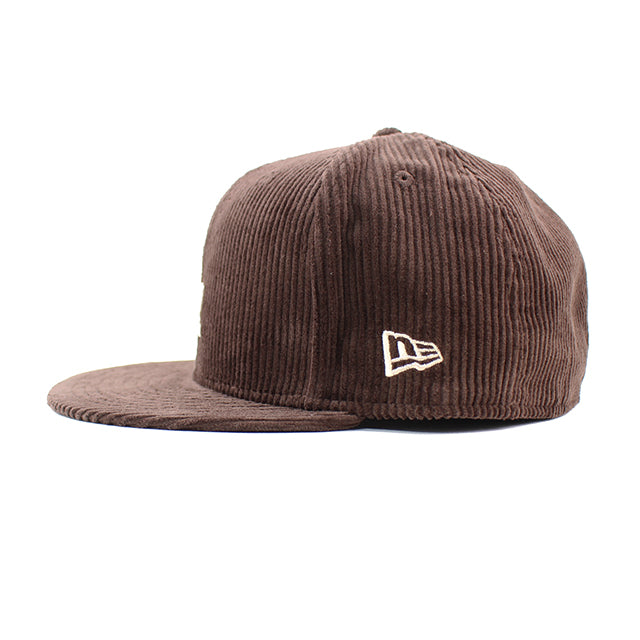 ニューエラ キャップ 59FIFTY ロサンゼルス ドジャース MLB CORDUROY FITTED CAP DARK BROWN