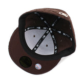 ニューエラ キャップ 59FIFTY ロサンゼルス ドジャース MLB CORDUROY FITTED CAP DARK BROWN