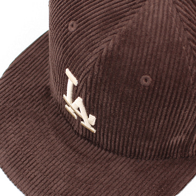 ニューエラ キャップ 59FIFTY ロサンゼルス ドジャース MLB CORDUROY FITTED CAP DARK BROWN