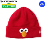 子供用 ニューエラ ニットビーニーキャップ セサミストリート YOUTH ELMO FACE BASIC CUFF KNIT BEANIE CAP RED
