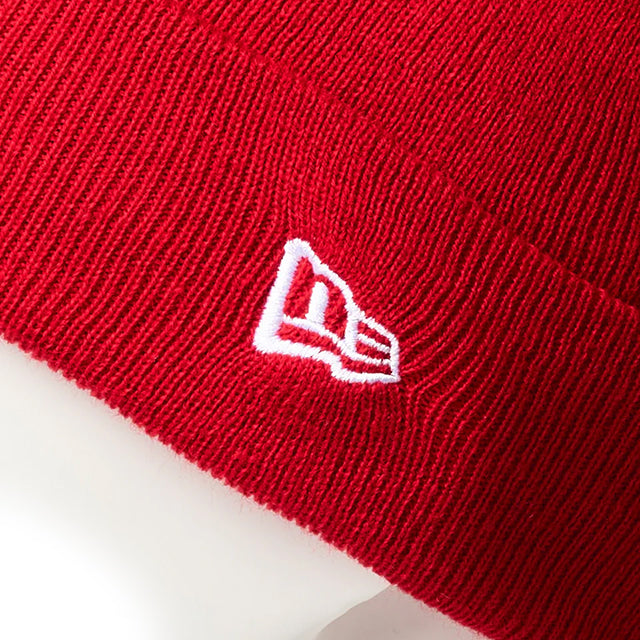 子供用 ニューエラ ニットビーニーキャップ セサミストリート YOUTH ELMO FACE BASIC CUFF KNIT BEANIE CAP RED
