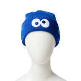 子供用 ニューエラ ニットビーニーキャップ セサミストリート YOUTH COOKIE MONSTER FACE BASIC CUFF KNIT BEANIE CAP BLUE