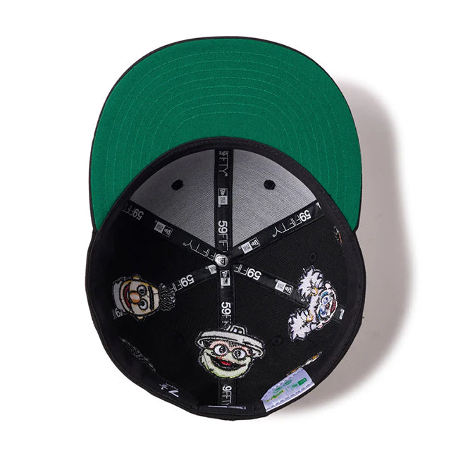 ニューエラ 59FIFTY キャップ セサミストリート ALL-POVER FITTED CAP BLACK