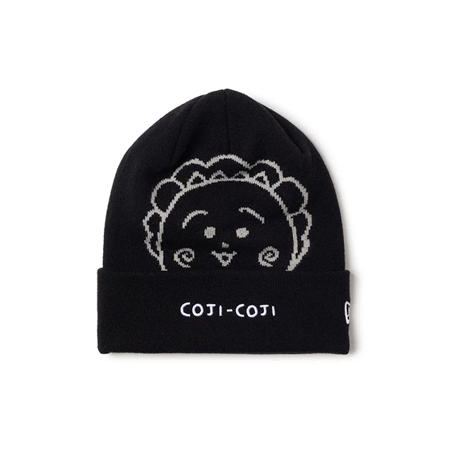 ニューエラ ニット ビーニーキャップ コジコジ JAQ FACE COJI-COJI BASIC CUFF KNIT BAENIE CAP BLACK