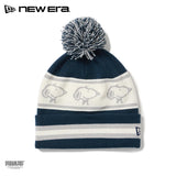 ニューエラ ニット ビーニーキャップ ピーナッツ POM PON KNIT PEANUTS JACQUARD NAVY