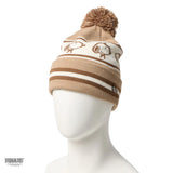 ニューエラ ニット ビーニーキャップ ピーナッツ POM PON KNIT PEANUTS JACQUARD BEIGE