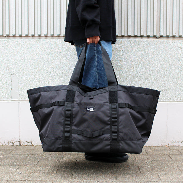 ニューエラ アウトドア トートバッグ YOSHIDA BROS 85L 2WAY FIELD HUGE TOTE BAG BLACK