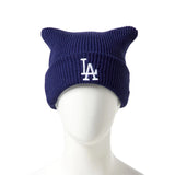 Powered by GORO (MIN-NANO) ニューエラ ニット ビーニーキャップ ロサンゼルス ドジャース SQUARE KNIT BEANIE CAP