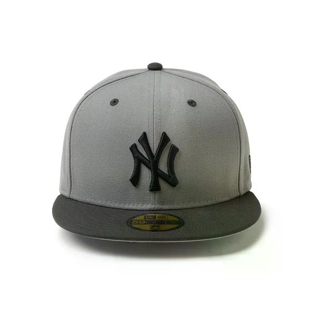 Powered by GORO (MIN-NANO) ニューエラ キャップ 59FIFTY 二ューヨーク ヤンキース MLB FITTED CAP GREY