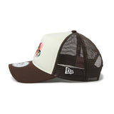 パワーパフガールズ ニューエラ キャップ スナップバック 9FORTY A-FRAME TRUCKER MESH SNAPBACK CAP CHROME BROWN