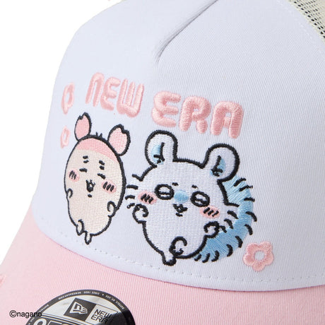 子供用 ニューエラ メッシュキャップ 9FORTY ちいかわ YOUTH A-FRAME TRUCKER MESH CAP WHITE-PINK