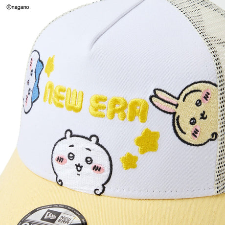 子供用 ニューエラ メッシュキャップ 9FORTY ちいかわ YOUTH A-FRAME TRUCKER MESH CAP WHITE-SOFT YELLOW