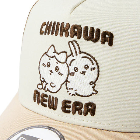 ニューエラ メッシュキャップ 9FORTY ちいかわ HACHIWARE USAGI A-FRAME TRUCKER MESH CAP KHAKI