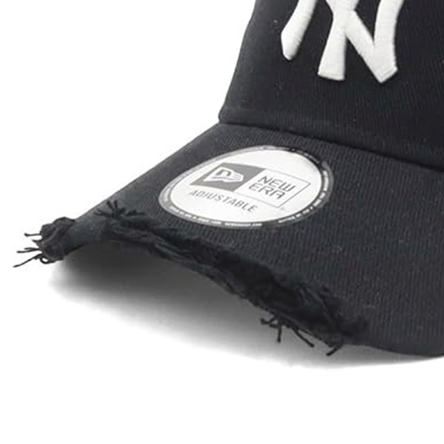 ニューエラ キャップ 9FORTY ニューヨーク ヤンキース DAMAGED TWILL A-FRAME MESH CAP BLACK
