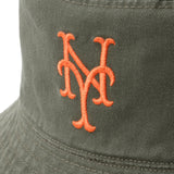 ニューエラ バケット01 ニューヨーク メッツ REVERSIBLE BUKET-01 HAT BURNT WOOD-OLIVE