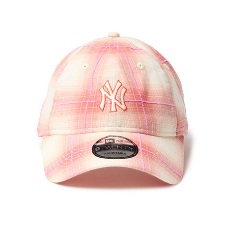 ニューエラ キャップ 9TWENTY ニューヨーク ヤンキース MLB OMBRE PLAID STRAPBACK CAP ORANGE