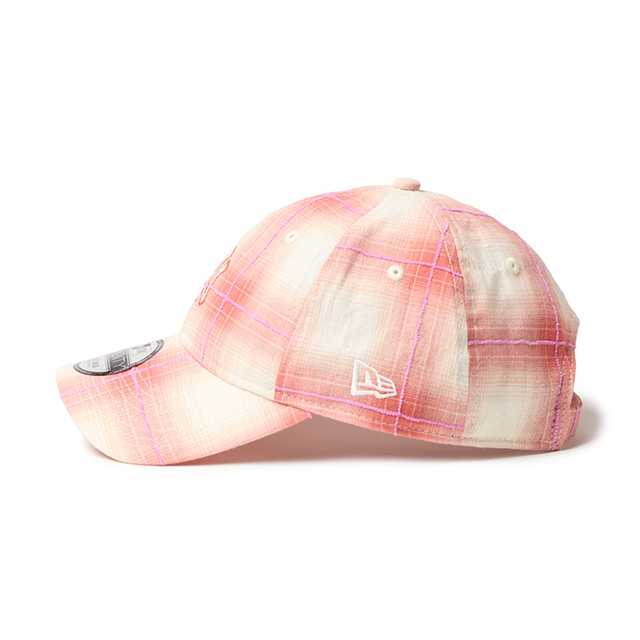 ニューエラ キャップ 9TWENTY ニューヨーク ヤンキース MLB OMBRE PLAID STRAPBACK CAP ORANGE