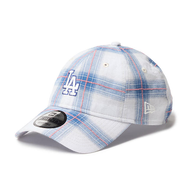 ニューエラ キャップ 9TWENTY ロサンゼルス ドジャース MLB OMBRE PLAID STRAPBACK CAP BLUE