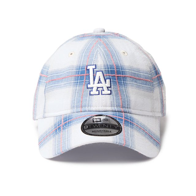 ニューエラ キャップ 9TWENTY ロサンゼルス ドジャース MLB OMBRE PLAID STRAPBACK CAP BLUE