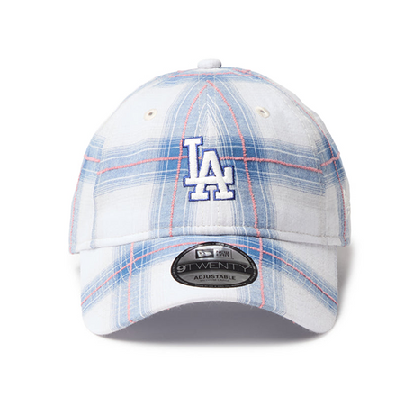 ニューエラ キャップ 9TWENTY ロサンゼルス ドジャース MLB OMBRE PLAID STRAPBACK CAP BLUE