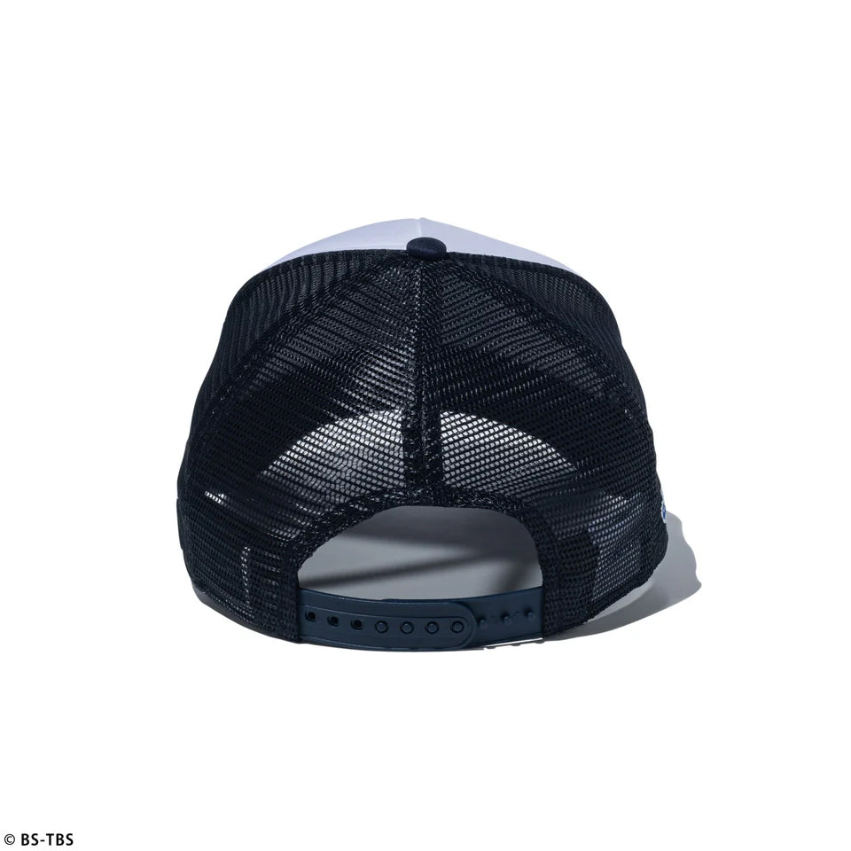 ニューエラ キャップ 9FORTY 町中華で飲ろうぜ A-FRAME TRUCKER MESH CAP WHITE-NAVY