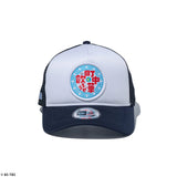 ニューエラ キャップ 9FORTY 町中華で飲ろうぜ A-FRAME TRUCKER MESH CAP WHITE-NAVY